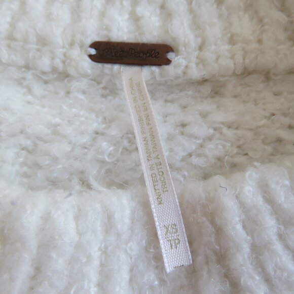 FREE PEOPLE Solid Cocoon Solid Crew Sweater Jumper in Ivory Neutral - Size XS - Picture 14 of 14